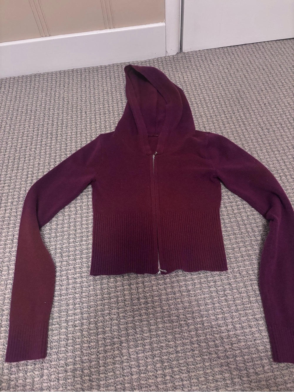 Plum knit hollister hoodie